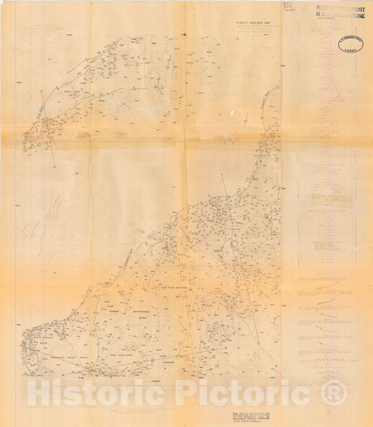 Map : Geology of the Frenchie Creek quadrangle, north-central Nevada, 1962 Cartography Wall Art :