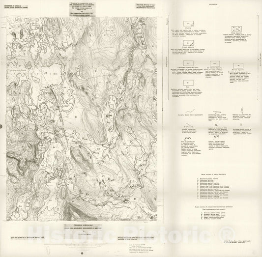 Map : Preliminary materials map, Ashley Falls quadrangle, Massachusetts - Connecticut, 1963 Cartography Wall Art :