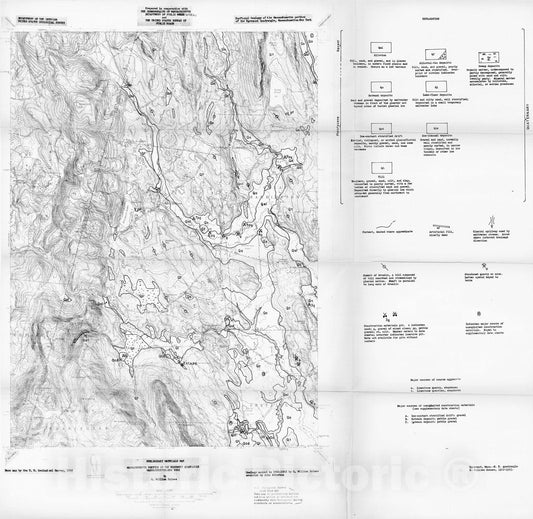 Map : Preliminary materials map, Massachusetts portion of the Egremont quadrangle, Massachusetts - New York, 1963 Cartography Wall Art :
