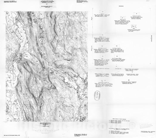 Map : Preliminary materials map, Great Barrington quadrangle, Massachusetts, 1964 Cartography Wall Art :