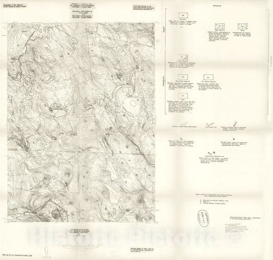 Map : Preliminary materials map, South Sandisfield quadrangle, Massachusetts, 1964 Cartography Wall Art :