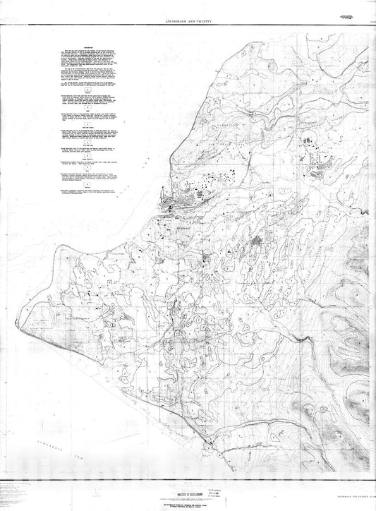 Map : Map of geologic materials, Anchorage and vicinity, Alaska, 1966 Cartography Wall Art :