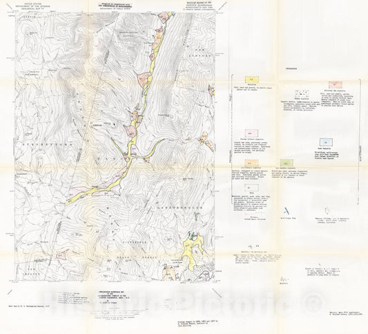 Map : Preliminary materials map of the Massachusetts portion of the Hancock quadrangle, Massachusetts-New York, 1967 Cartography Wall Art :