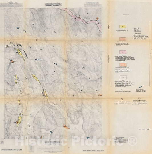 Map : Preliminary materials map, Blandford quadrangle, Massachusetts, 1968 Cartography Wall Art :