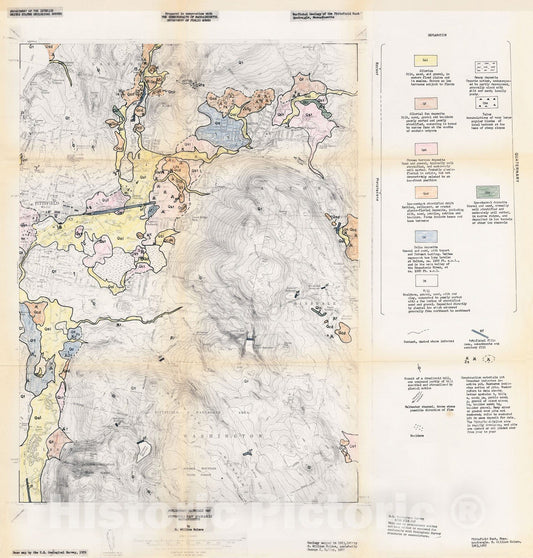 Map : Preliminary materials map, Pittsfield East quadrangle, Massachusetts, 1968 Cartography Wall Art :