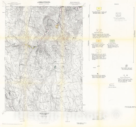 Map : Preliminary materials map, Plainfield quadrangle, Massachusetts, 1968 Cartography Wall Art :
