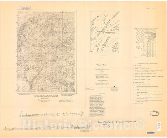 Map : Reconnaissance geologic map of the east half of the Bend quadrangle, Crook, Wheeler, Jefferson, Wasco, and Deschutes Counties, Oregon, 1968 Cartography Wall Art :