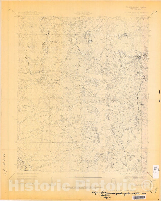 Map : Geologic map of the Putnam Wash quadrangle, Arizona, 1969 Cartography Wall Art :