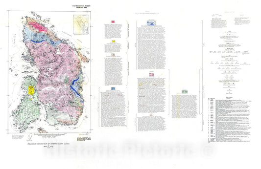 Map : Preliminary geologic map of Annette Island, Alaska, 1969 Cartography Wall Art :