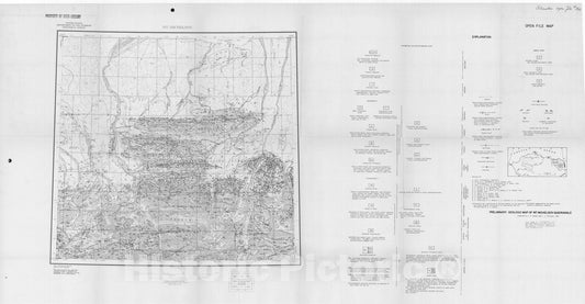 Map : Preliminary geologic map of Mt. Michelson quadrangle, Alaska, 1969 Cartography Wall Art :