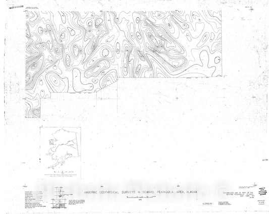 Map : Airborne geophysical surveys in Seward Peninsula area, Alaska, 1969 Cartography Wall Art :