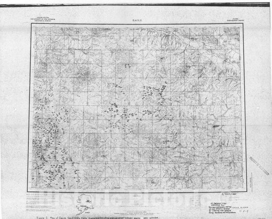 Map : Analyses of stream-sediment and rock samples from the southeastern and central parts of the Eagle quadrangle, Alaska, 1970 Cartography Wall Art :