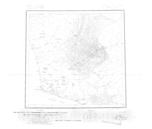 Map : Preliminary interpretation of geophysical data from the lower Noatak River basin, Alaska, 1970 Cartography Wall Art :