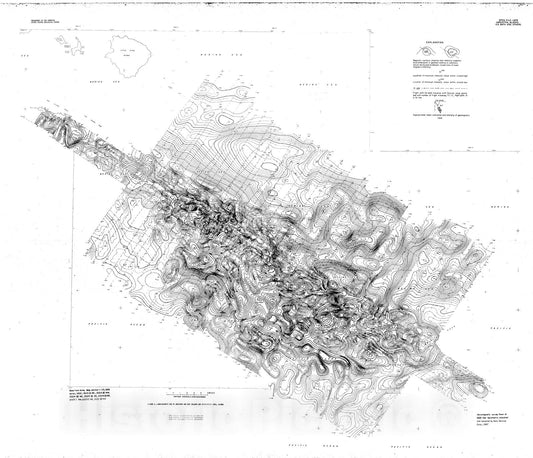 Map : Interpretation of an aeromagnetic survey of the Amchitka Island area, Alaska, 1970 Cartography Wall Art :
