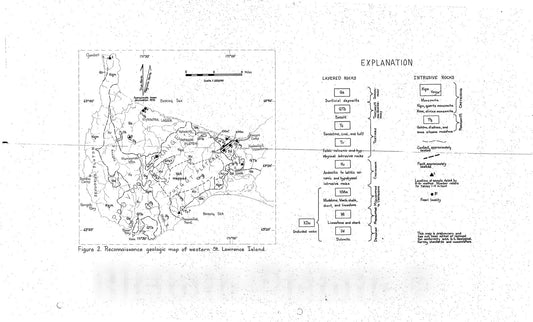 Map : Preliminary geologic investigations of western St. Lawrence Island, Alaska, 1970 Cartography Wall Art :