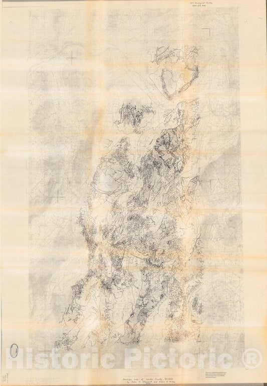 Map : Geologic map of Lander County, Nevada, 1970 Cartography Wall Art :