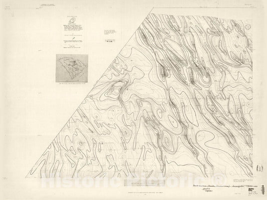 Map : Aeromagnetic map of the Camden - Kershaw area, north-central South Carolina, 1970 Cartography Wall Art :