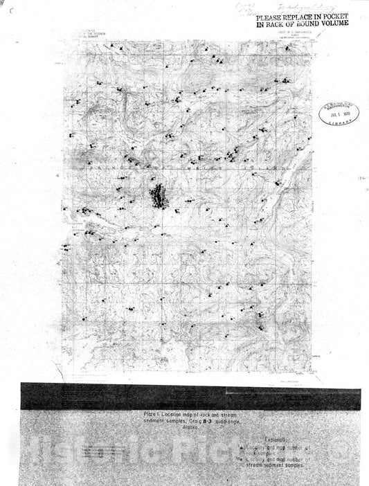 Map : Analyses of rock and stream-sediment samples from the Craig B-3 quadrangle, Alaska, 1970 Cartography Wall Art :