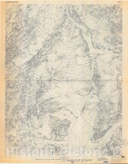 Map : Geologic map of the Holy Cross quadrangle, Eagle, Lake, Pitkin, and Summit Counties, Colorado, 1971 Cartography Wall Art :