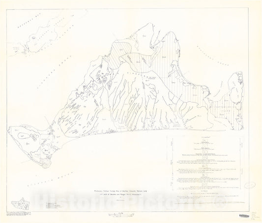 Map : Preliminary surficial geologic map of Martha's Vineyard, Nomans Land, and parts of Naushon and Pasque Islands, Massachusetts, 1972 Cartography Wall Art :