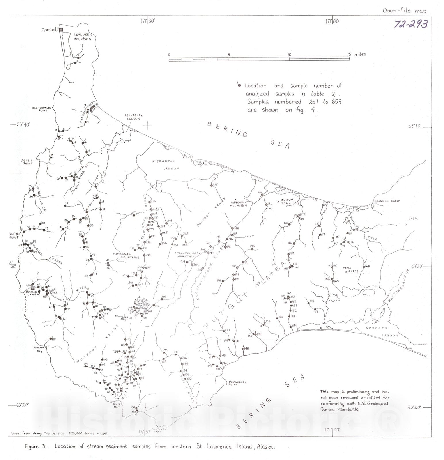 Map : Analyses of stream-sediment and rock samples from St. Lawrence Island, Alaska, 1972 Cartography Wall Art :