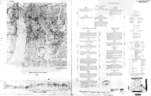 Map : Reconnaissance geologic map of the Nabesna A-4 quadrangle [Alaska], 1972 Cartography Wall Art :