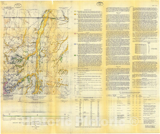 Map : Preliminary geologic map and lignite deposits of the Strasburg NW quadrangle, Arapahoe and Adams Counties, Colorado, 1972 Cartography Wall Art :