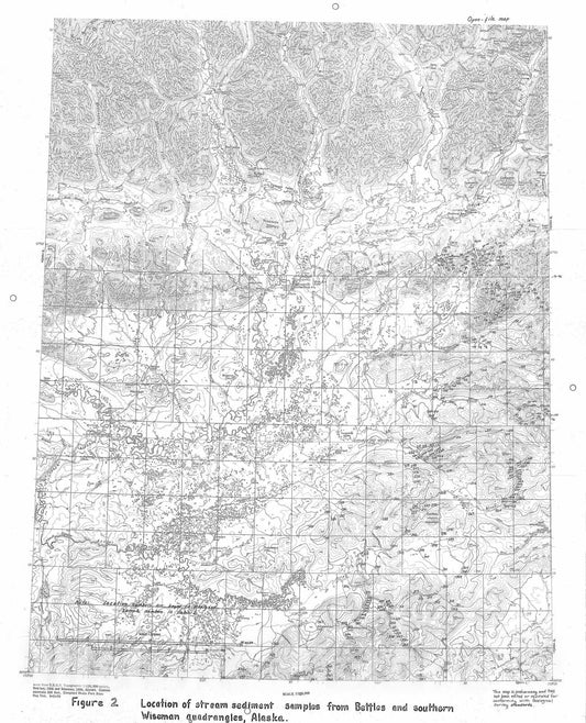 Map : Analyses of stream-sediment samples from the Bettles and the southern part of Wiseman quadrangles, Alaska, 1973 Cartography Wall Art :