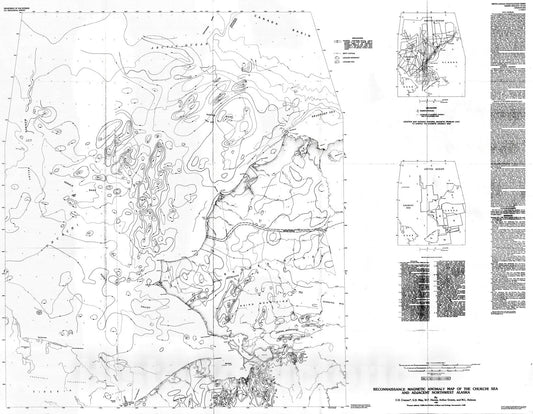Map : Reconnaissance magnetic anomaly map of the Chukchi Sea and adjacent northwest Alaska, 1986 Cartography Wall Art :