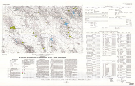 Map : Petrochemistry of igneous rocks, Silver City one degree x two degrees quadrangle, New Mexico and Arizona, one99one Cartography Wall Art :