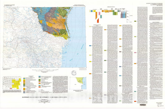 Map : Quaternary geologic map of the Monterrey four degrees x six degrees quadrangle, United States, 1993 Cartography Wall Art :
