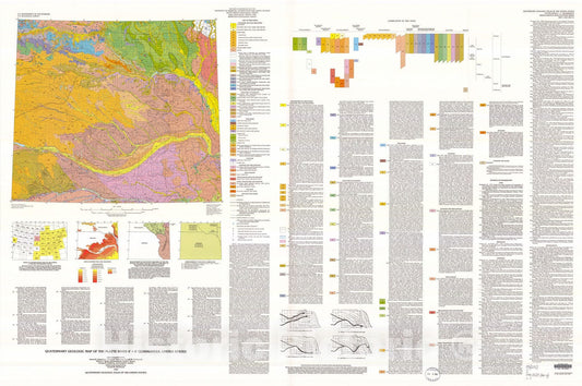 Map : Quaternary geologic map of the Platte River four degrees x six degrees quadrangle, United States, 199four Cartography Wall Art :
