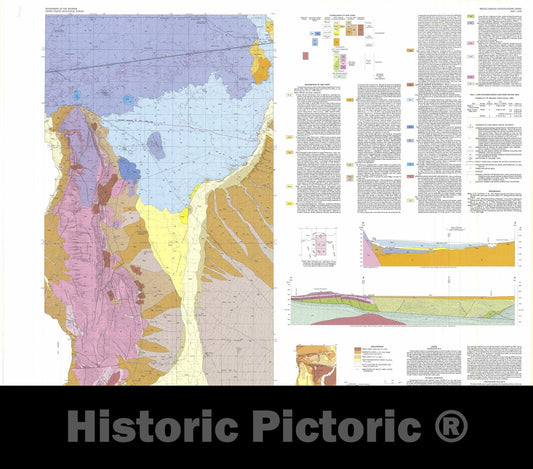 Map : Geologic map of the Cotterel Mountains and the northern Raft River Valley, Cassia County, Idaho, 1983 Cartography Wall Art :