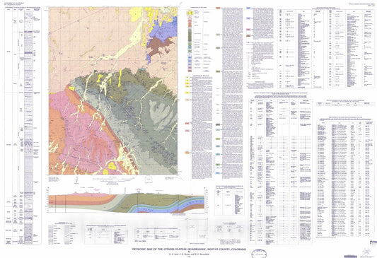 Map : Geologic map of the Citadel Plateau quadrangle, Moffat County, Colorado, 1985 Cartography Wall Art :