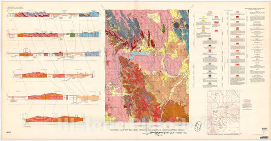 Map : Geologic map of the Soda Springs quadrangle, southeastern Idaho, 1969 Cartography Wall Art :