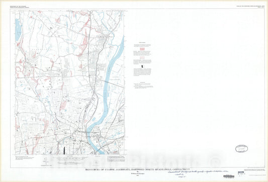 Map : Resources of coarse aggregate, Hartford North quadrangle, Connecticut, 1972 Cartography Wall Art :
