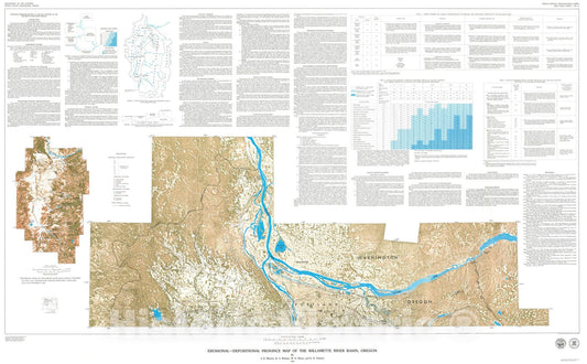Map : Erosional problems related to land-use activities in the Willamette River basin, Oregon, 1979 Cartography Wall Art :