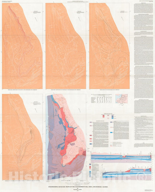 Map : Engineering geologic maps of the Government Hill area, Anchorage, Alaska, 1986 Cartography Wall Art :