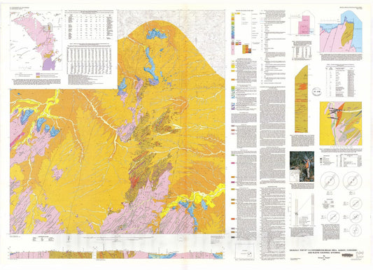 Map : Geologic map of the Esterbrook-Braae area, Albany, Converse, and Platte Counties, Wyoming, 1993 Cartography Wall Art :