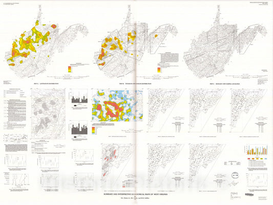 Map : Summary of interpretive geochemical maps of West Virginia, 1994 Cartography Wall Art :