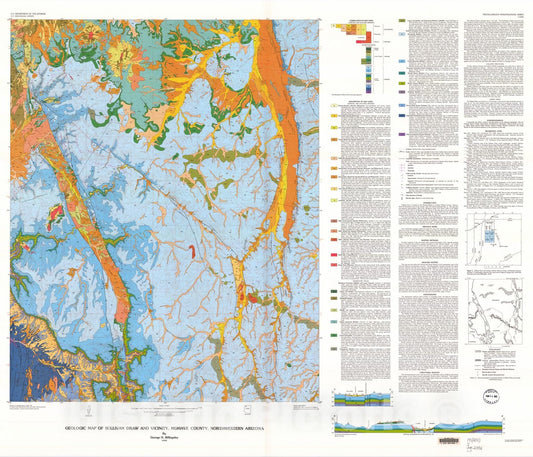 Map : Geologic map of Sullivan Draw and vicinity, Mohave County, northwestern Arizona, 1994 Cartography Wall Art :