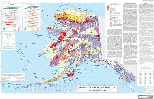Map : Generalized thermal maturity map of Alaska, 1996 Cartography Wall Art :
