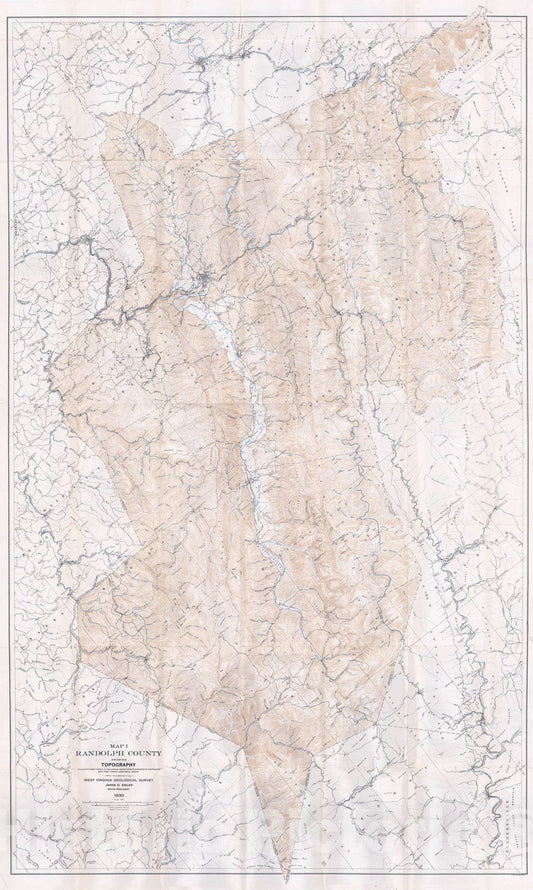 Map : Randolph County, 1931 Cartography Wall Art :