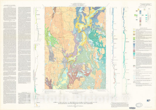 Map : Surficial geologic map of the Pepperell quadrangle, Middlesex County, Massachusetts and Hillsborough County, New Hampshire, 1973 Cartography Wall Art :