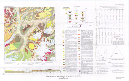 Map : Geologic map of the Nabesna A-5 quadrangle, Alaska, 1976 Cartography Wall Art :