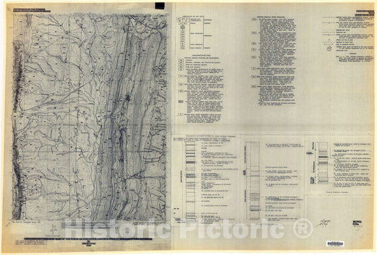 Map : Preliminary geologic map of the Elkol quadrangle, Lincoln County, southwestern Wyoming, 1979 Cartography Wall Art :