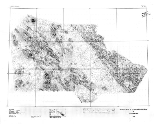 Map : Aeromagnetic map of the Petersburg area, Alaska, 1979 Cartography Wall Art :