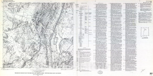 Map : Preliminary geologic map of the Mora River area, Sangre de Cristo Mountains, New Mexico, 1980 Cartography Wall Art :