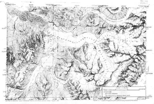 Map : Knik Glacier, Alaska, May 1979 monument and glacier survey, 1980 Cartography Wall Art :