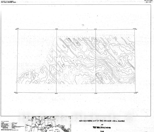 Map : Aeromagnetic map of the Chugach area, Alaska, 1980 Cartography Wall Art :
